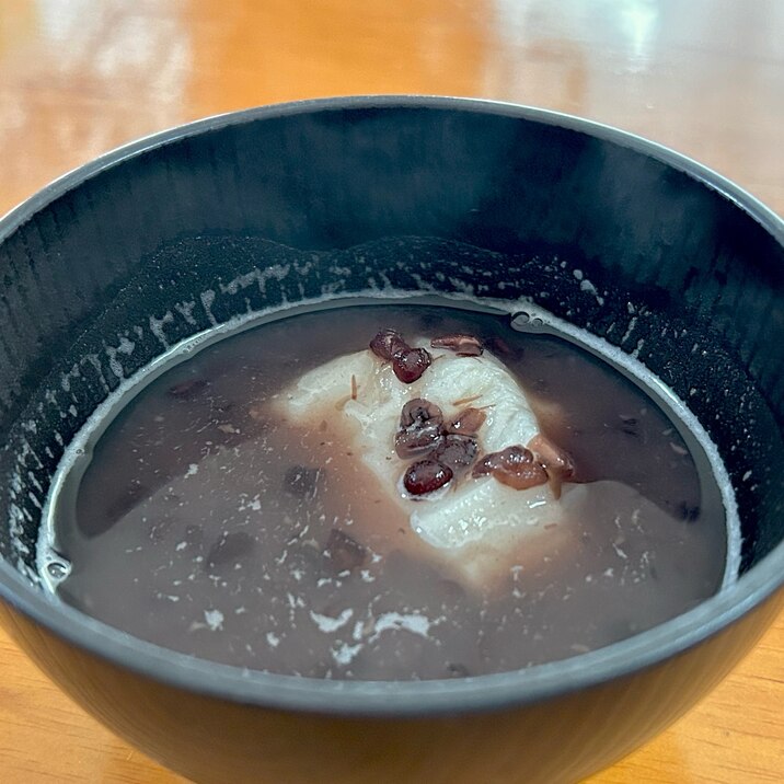 市販のつぶあんで簡単ぜんざい